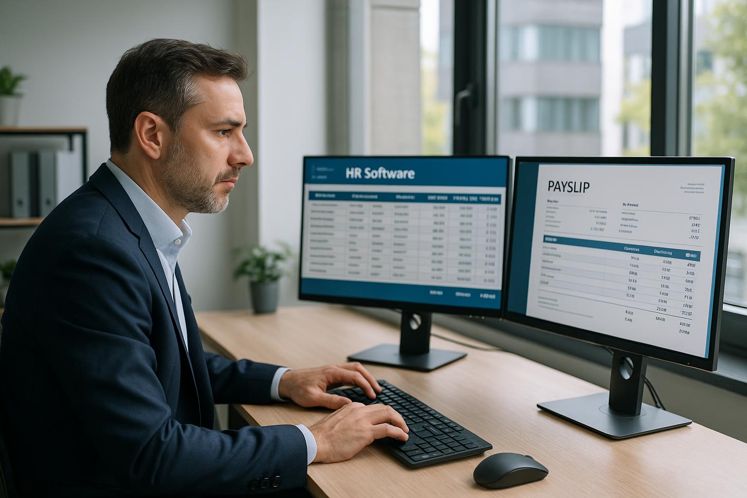 Consulente del lavoro al computer